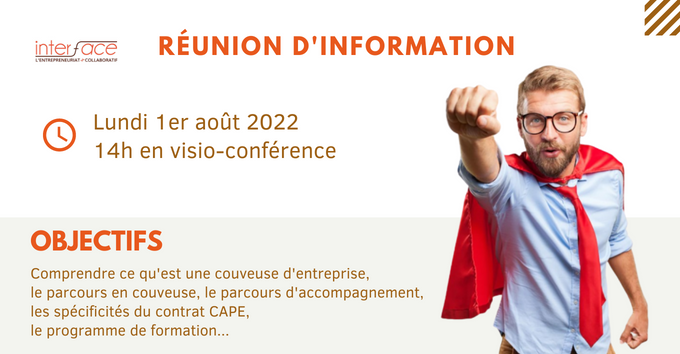 Les réunions d'information de la Couveuse Interface en août