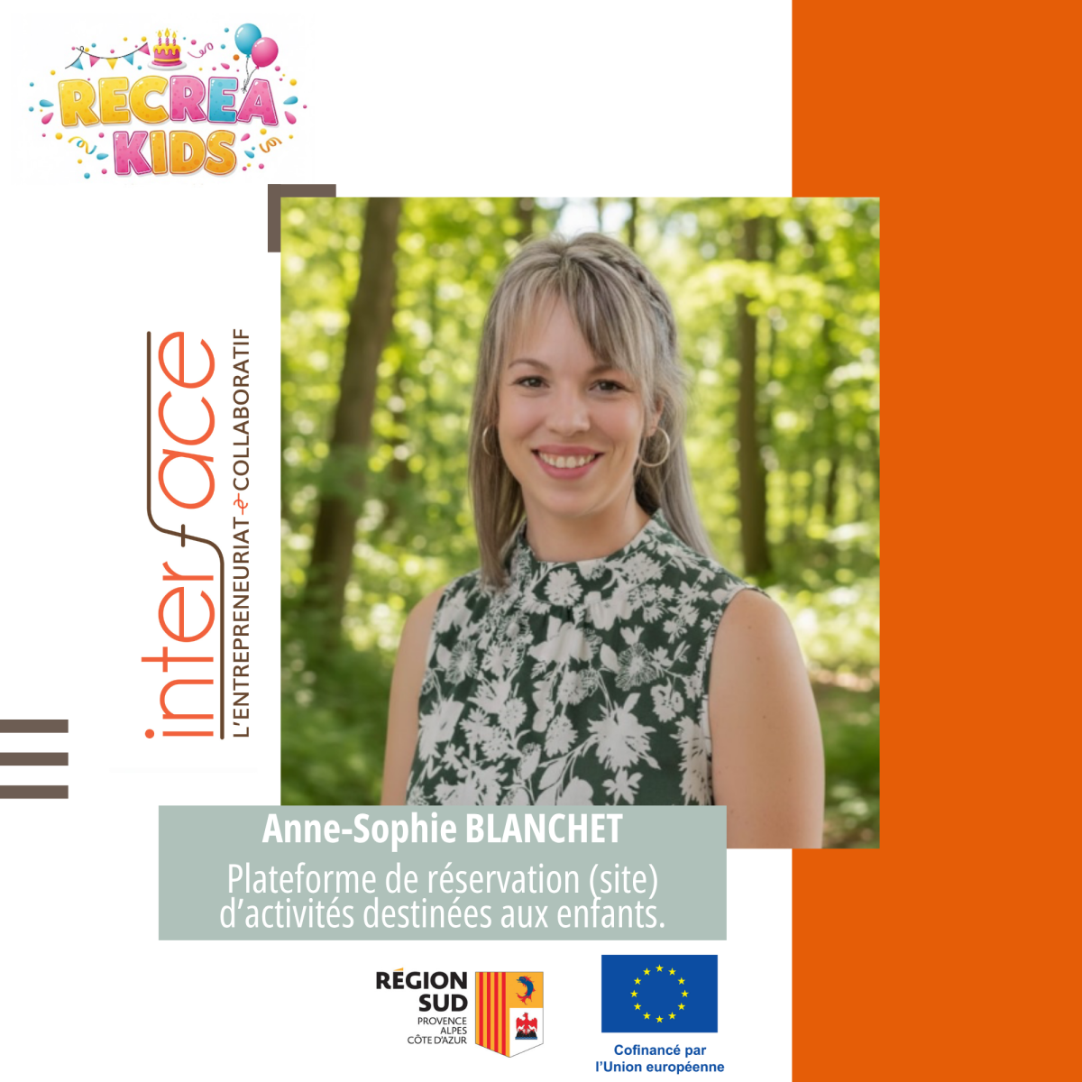 Anne-Sophie BLANCHET, fondatrice de RECREA-KIDS